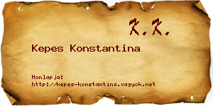 Kepes Konstantina névjegykártya